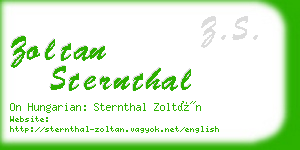 zoltan sternthal business card